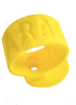 Soporte tubo refrigeración amarillo