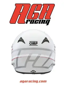 vista trasera casco karting OMP GP 8 EVO AGA Racing tienda karting online