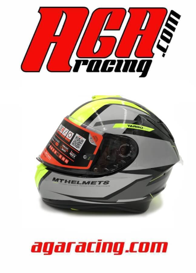 casco para karting targo amarillo fluor AGA Racing tienda karting online