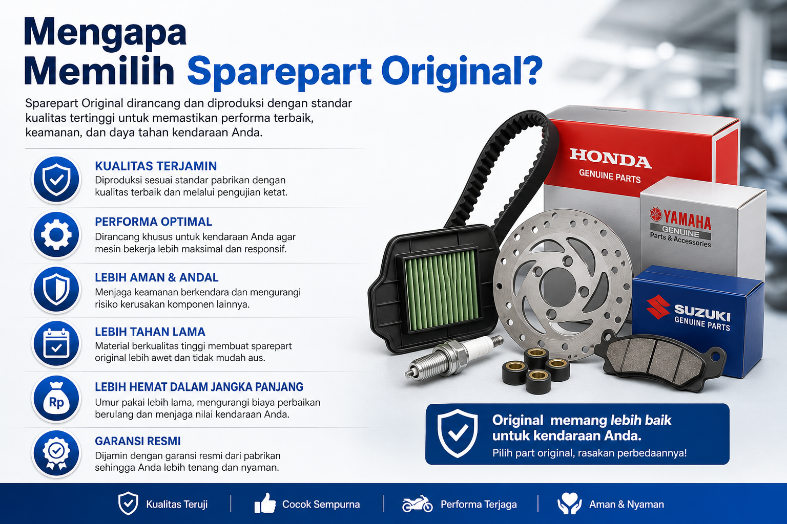 Mengapa Memilih Sparepart Original? - sparepart