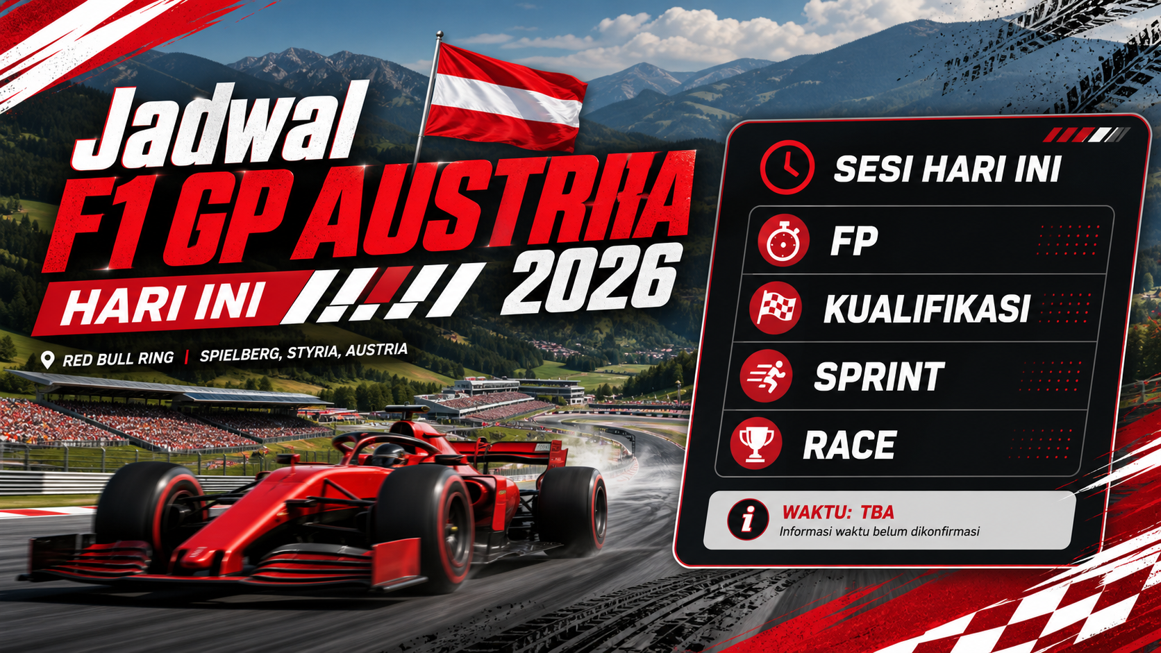 Jadwal F1 GP Austria 2026 Hari Ini - f1