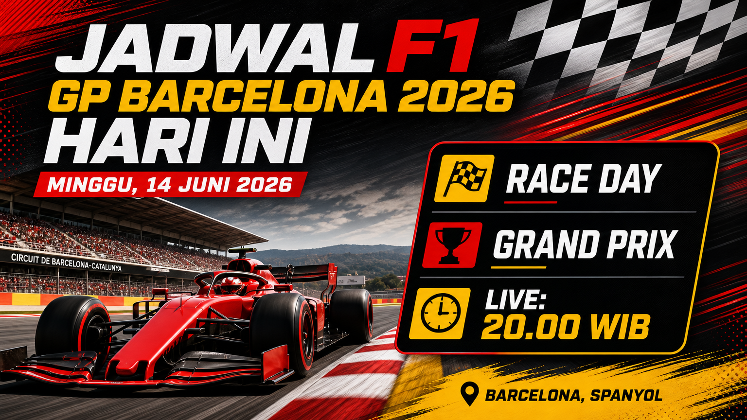 Jadwal F1 GP Barcelona 2026 Hari Ini - f1