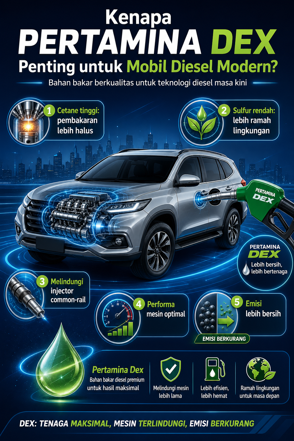 Kenapa Pertamina Dex Penting untuk Mobil Diesel Modern? - pertamina