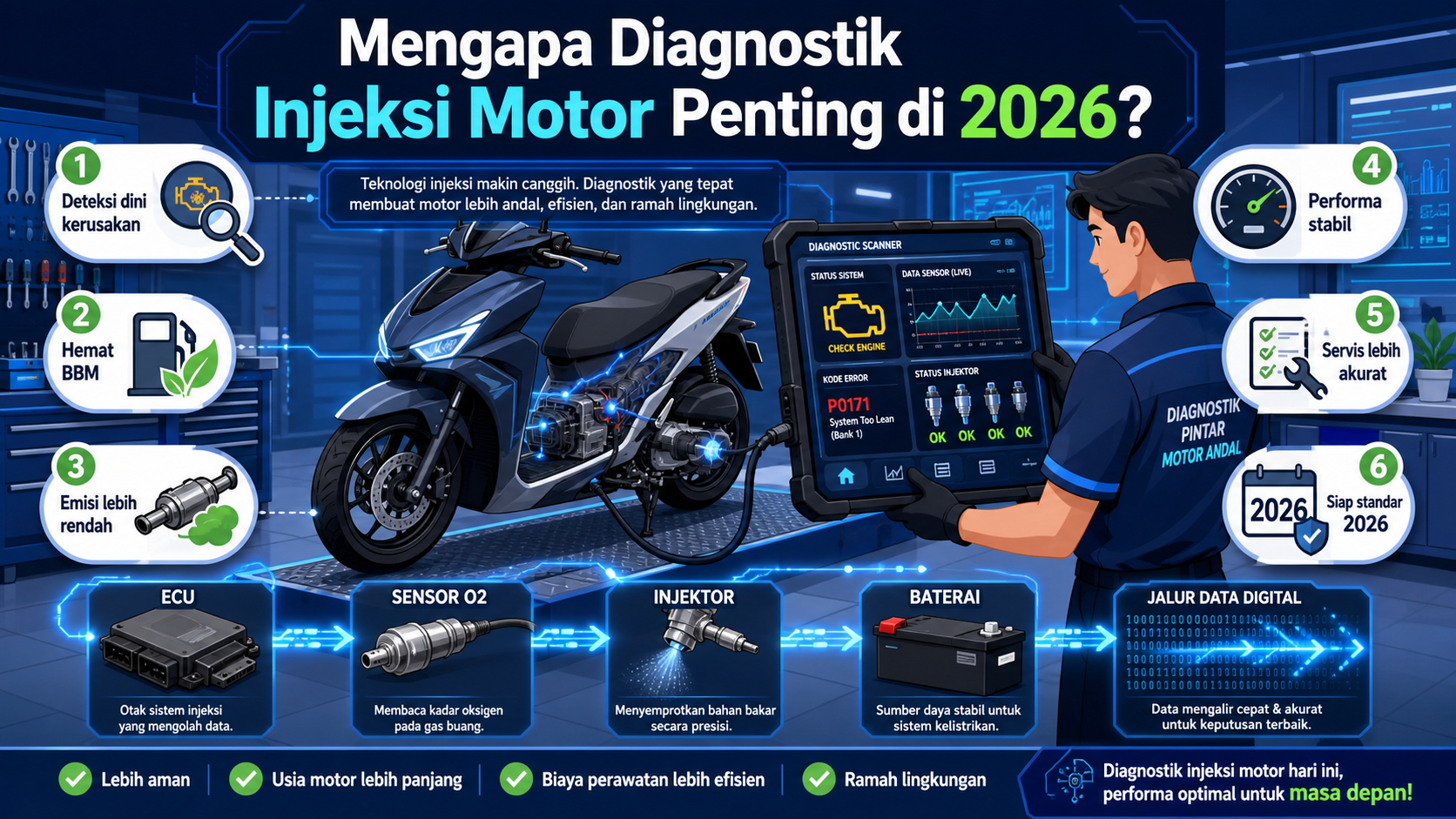 Mengapa Diagnostik Injeksi Motor Penting di 2026? - otomotif