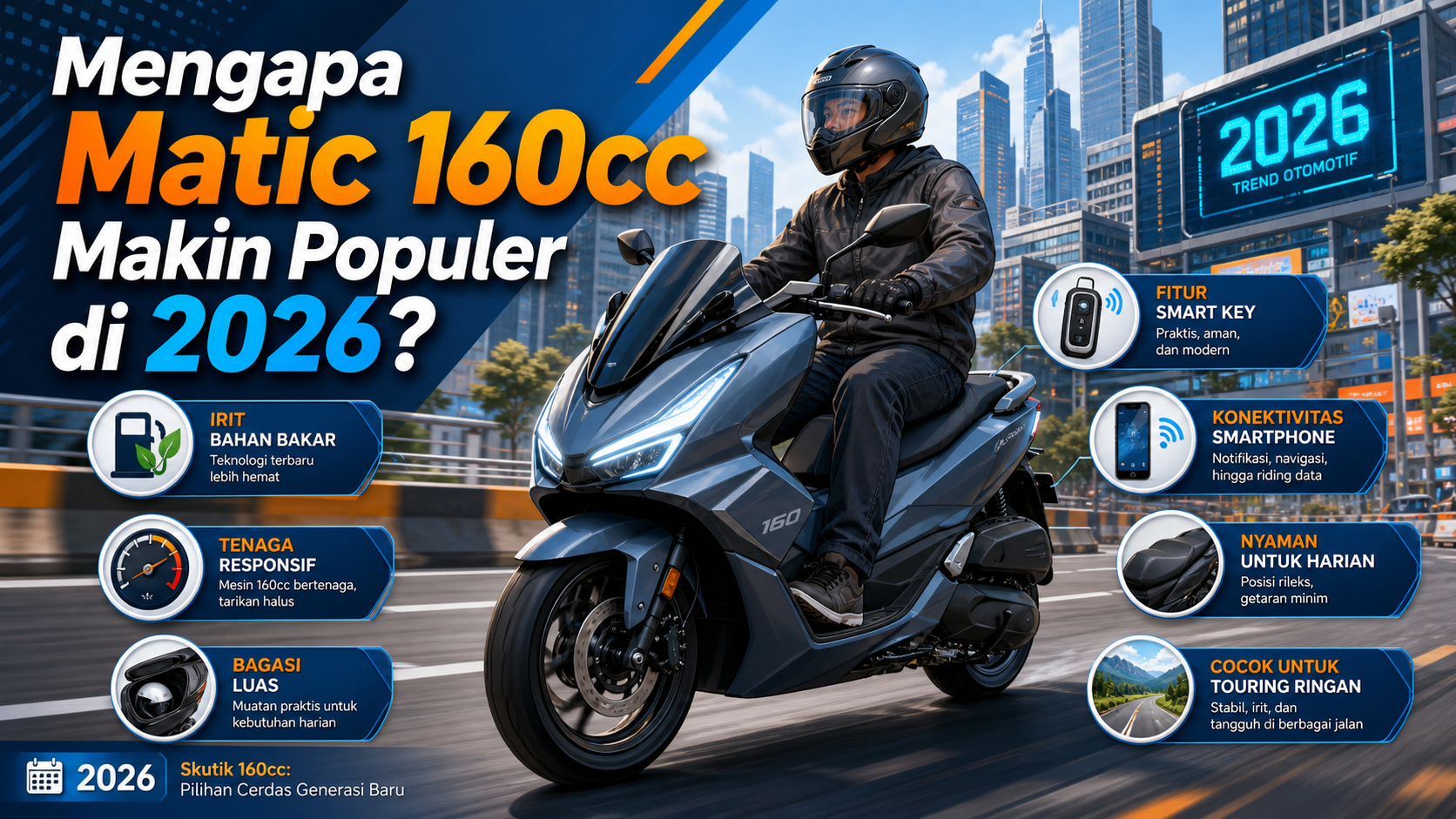 Mengapa Matic 160cc Makin Populer di 2026? - motor