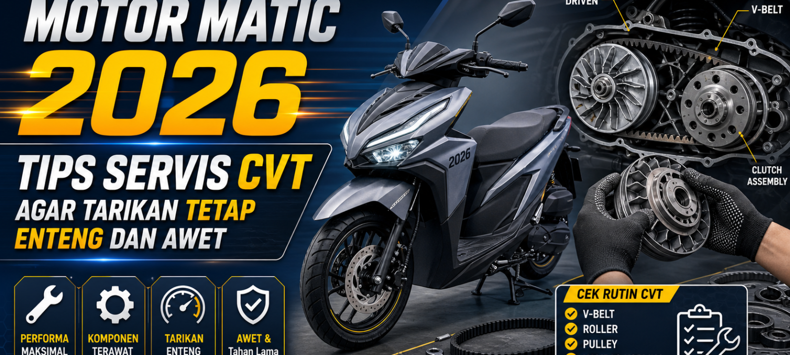 motor - Motor Matic 2026: Tips Servis CVT agar Tarikan Tetap Enteng dan Awet