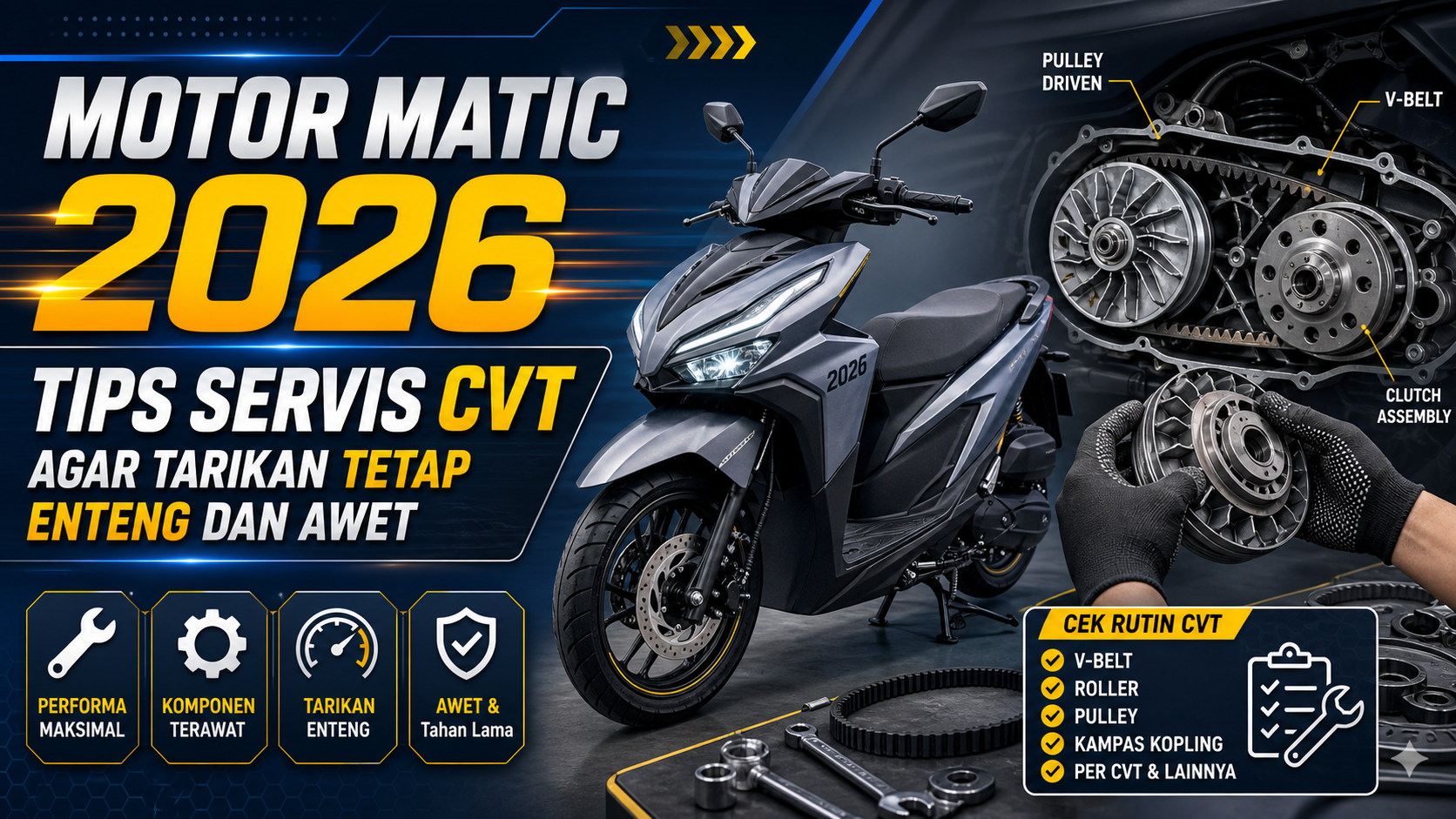motor - Motor Matic 2026: Tips Servis CVT agar Tarikan Tetap Enteng dan Awet