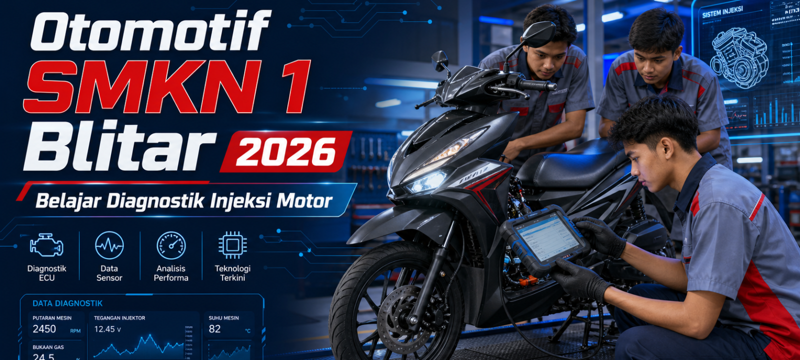 otomotif - Otomotif SMKN 1 Blitar 2026: Belajar Diagnostik Injeksi Motor