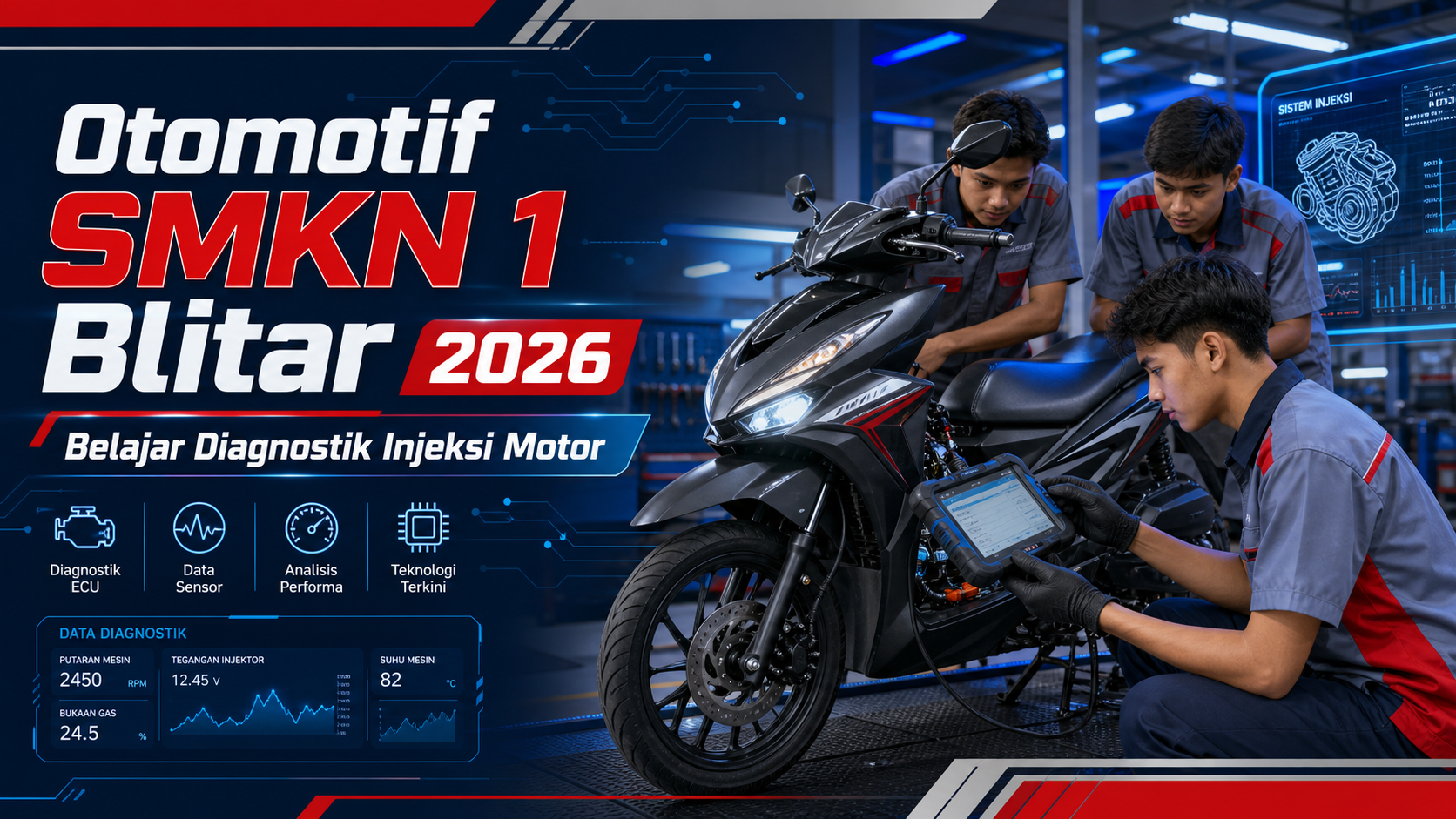 otomotif - Otomotif SMKN 1 Blitar 2026: Belajar Diagnostik Injeksi Motor