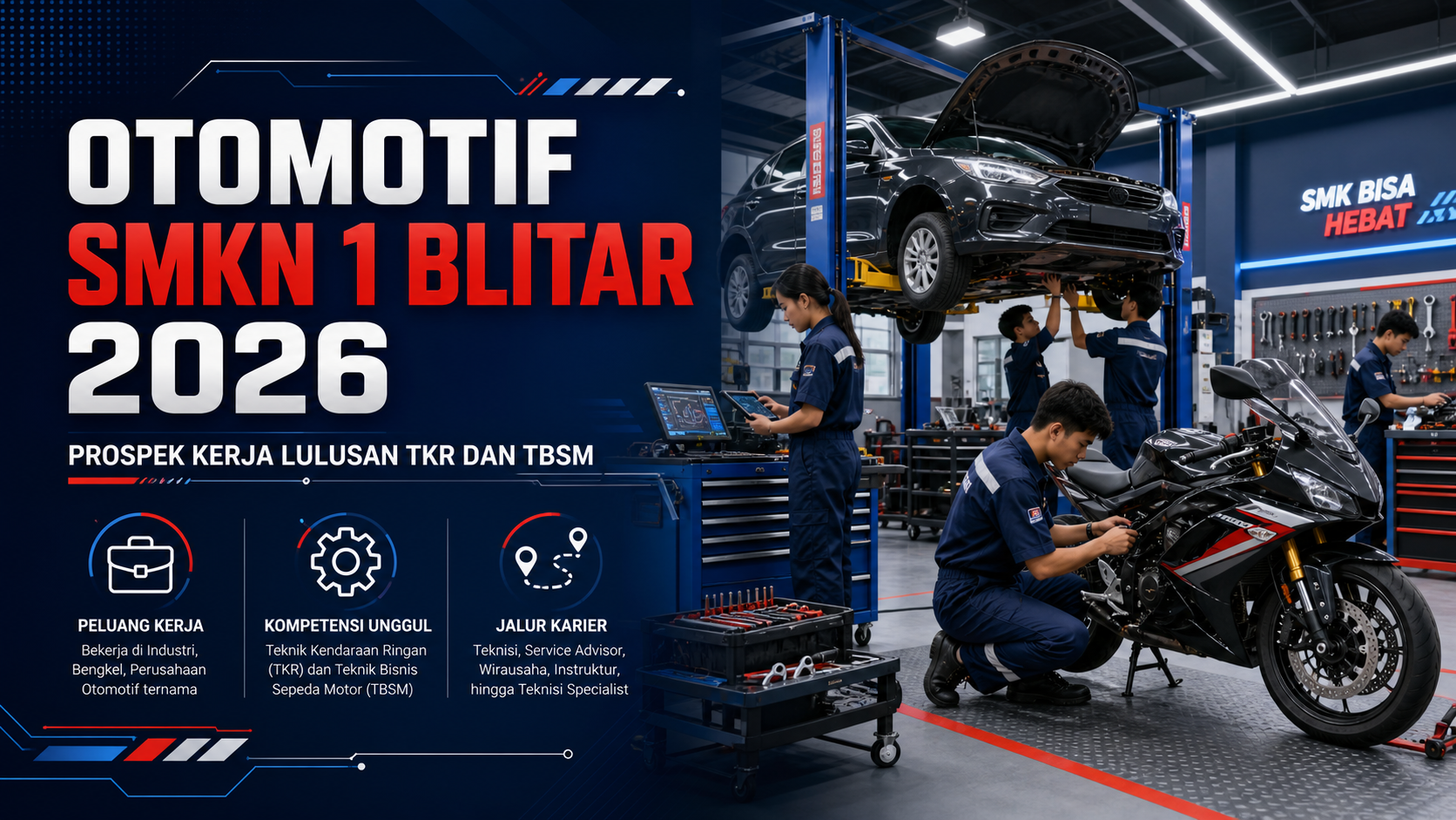 otomotif - Otomotif SMKN 1 Blitar 2026: Prospek Kerja Lulusan TKR dan TBSM