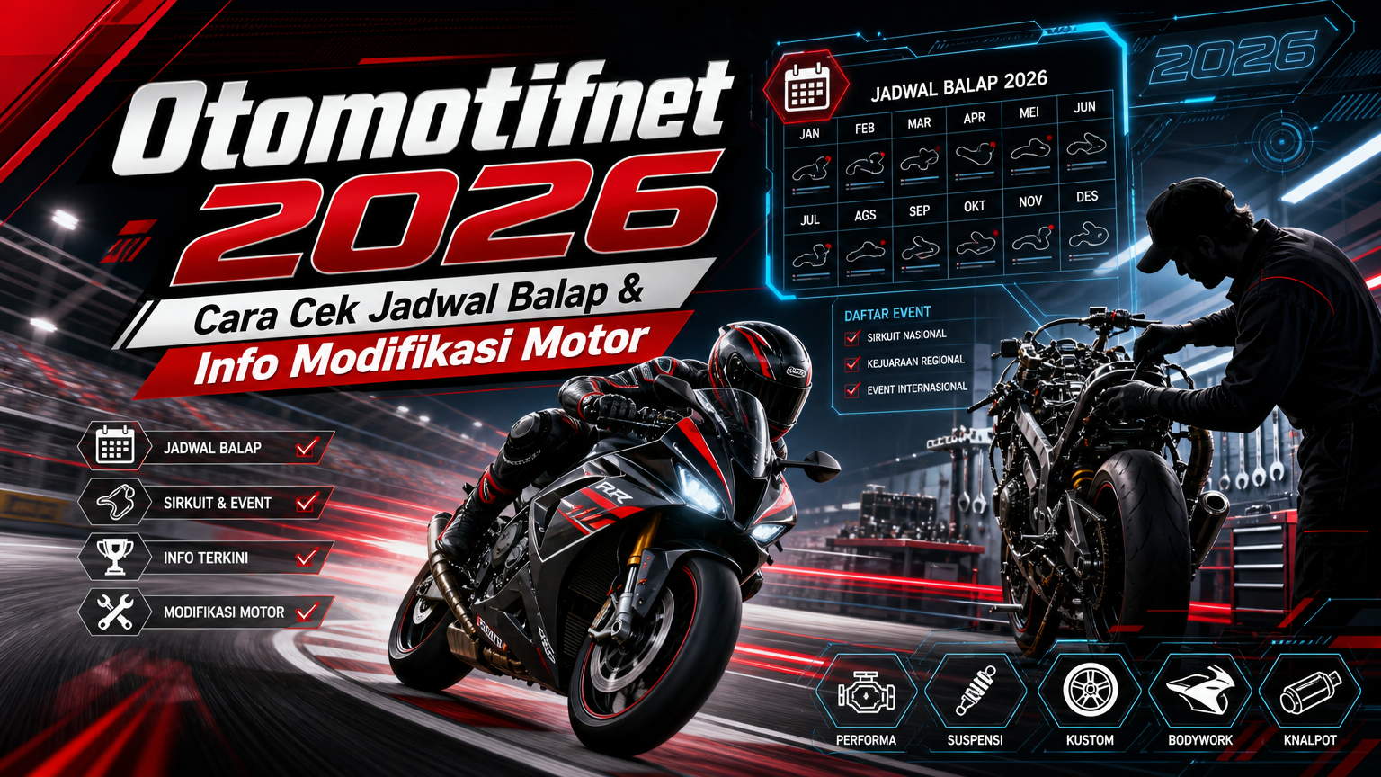 otomotifnet - Otomotifnet 2026: Cara Cek Jadwal Balap dan Info Modifikasi Motor