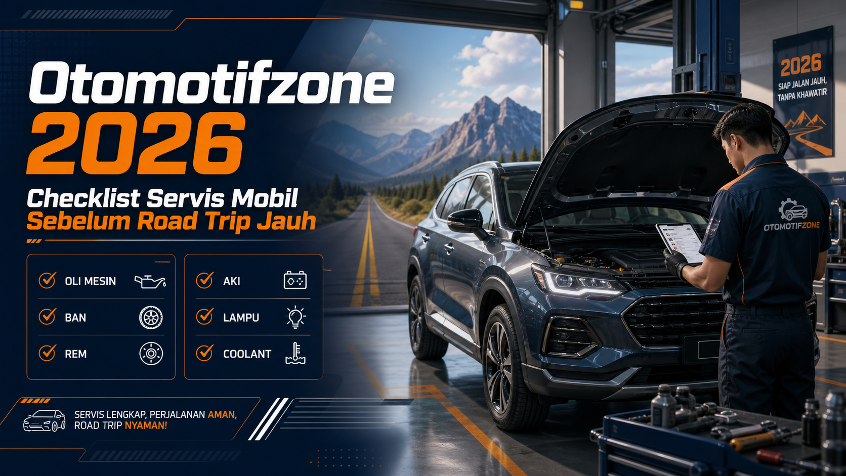 otomotifzone - Otomotifzone 2026: Checklist Servis Mobil Sebelum Road Trip Jauh