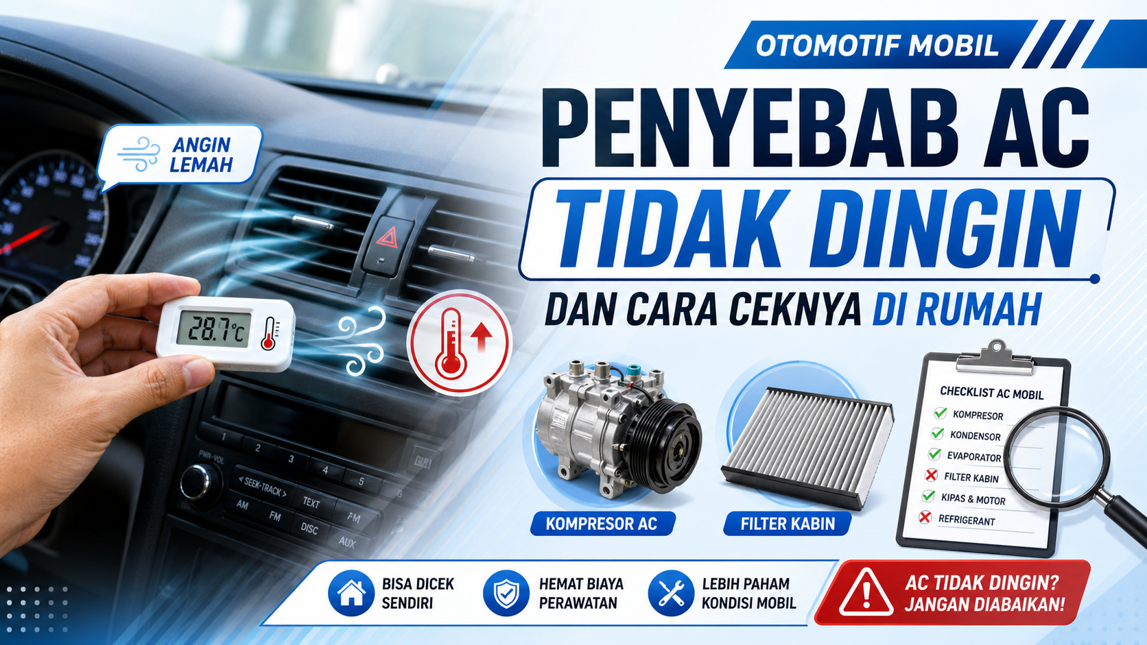 ac - Otomotif Mobil: Penyebab AC Tidak Dingin dan Cara Ceknya di Rumah
