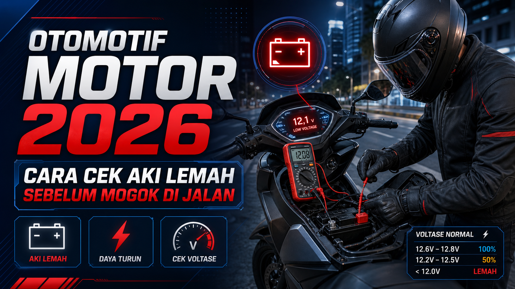 aki - Otomotif Motor 2026: Cara Cek Aki Lemah Sebelum Mogok di Jalan
