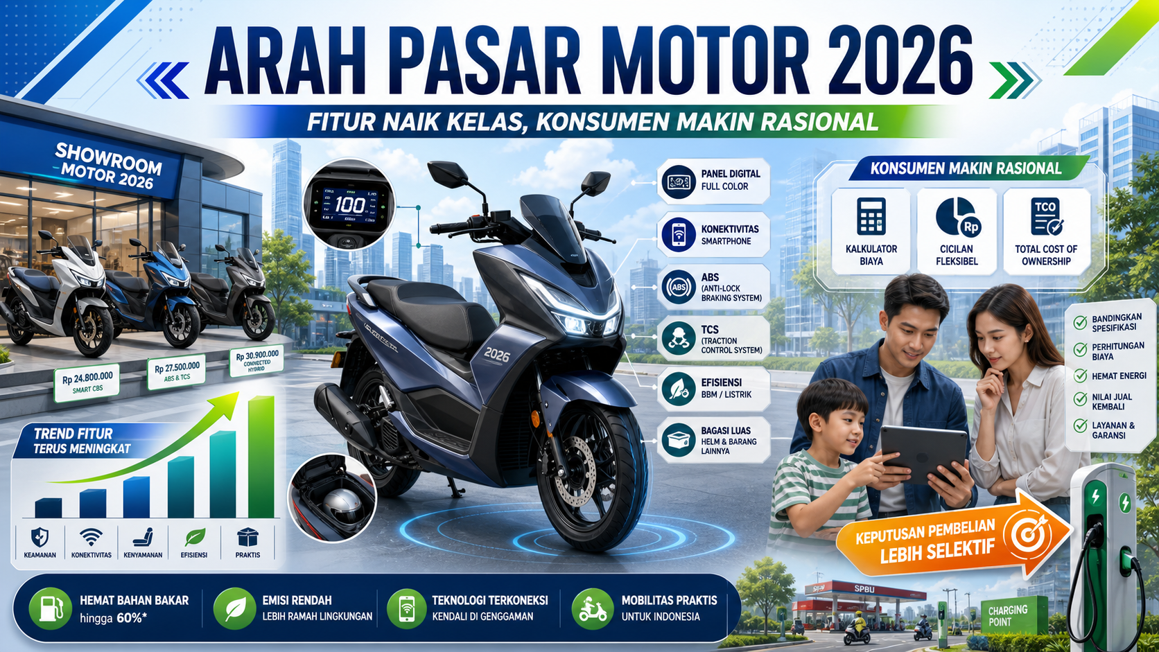 Arah Pasar Motor 2026: Fitur Naik Kelas, Konsumen Makin Rasional - motor