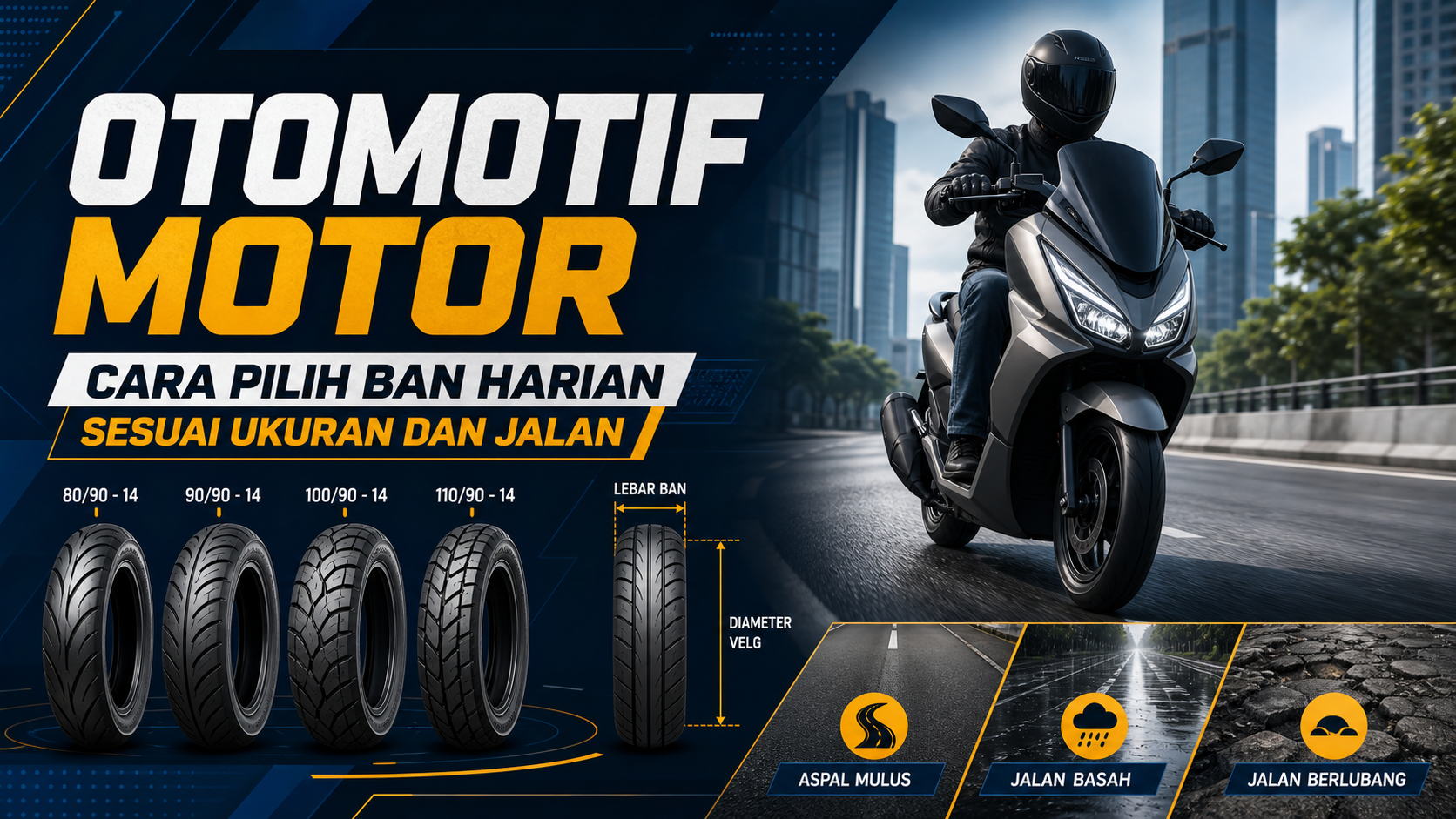 ban - Otomotif Motor: Cara Pilih Ban Harian Sesuai Ukuran dan Jalan