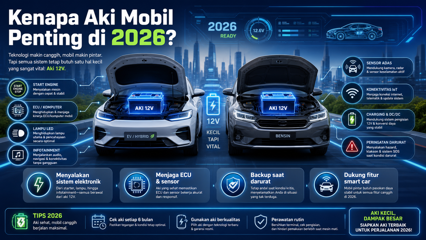 Kenapa Aki Mobil Penting di 2026? - aki