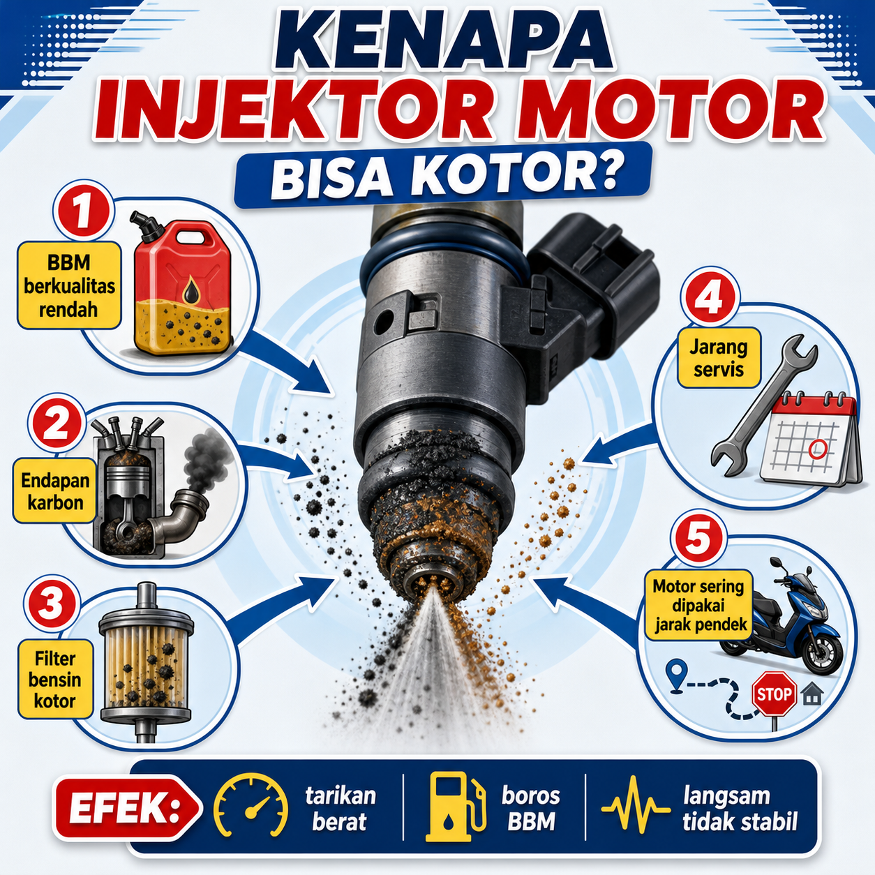 Kenapa Injektor Motor Bisa Kotor? - injektor
