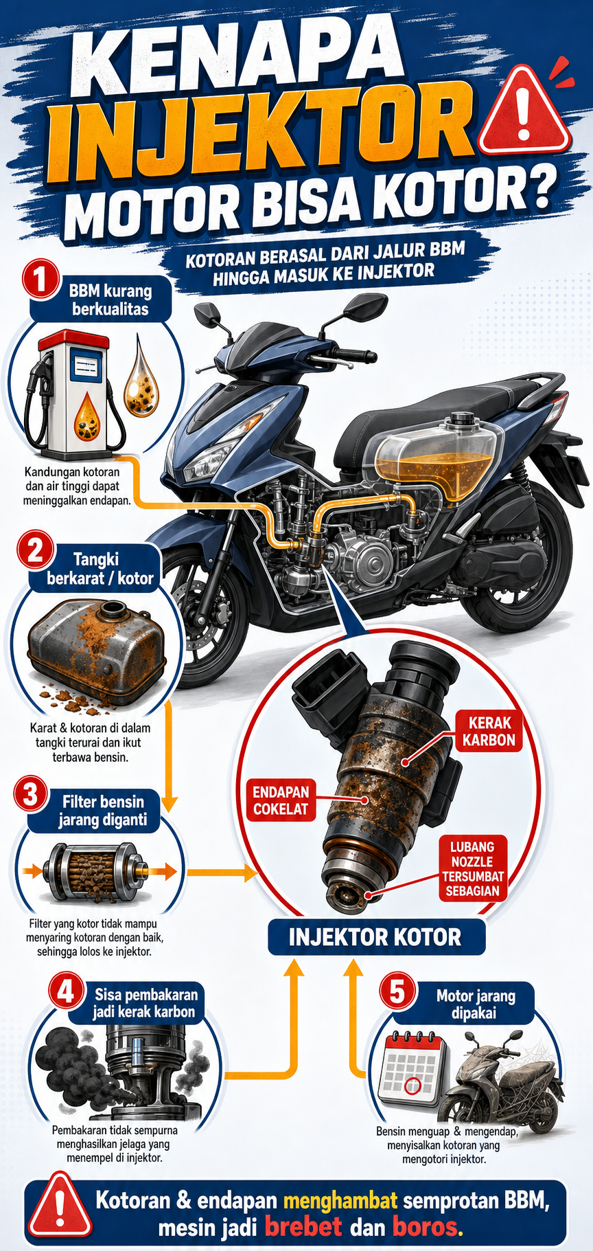 Kenapa Injektor Motor Bisa Kotor? - injektor