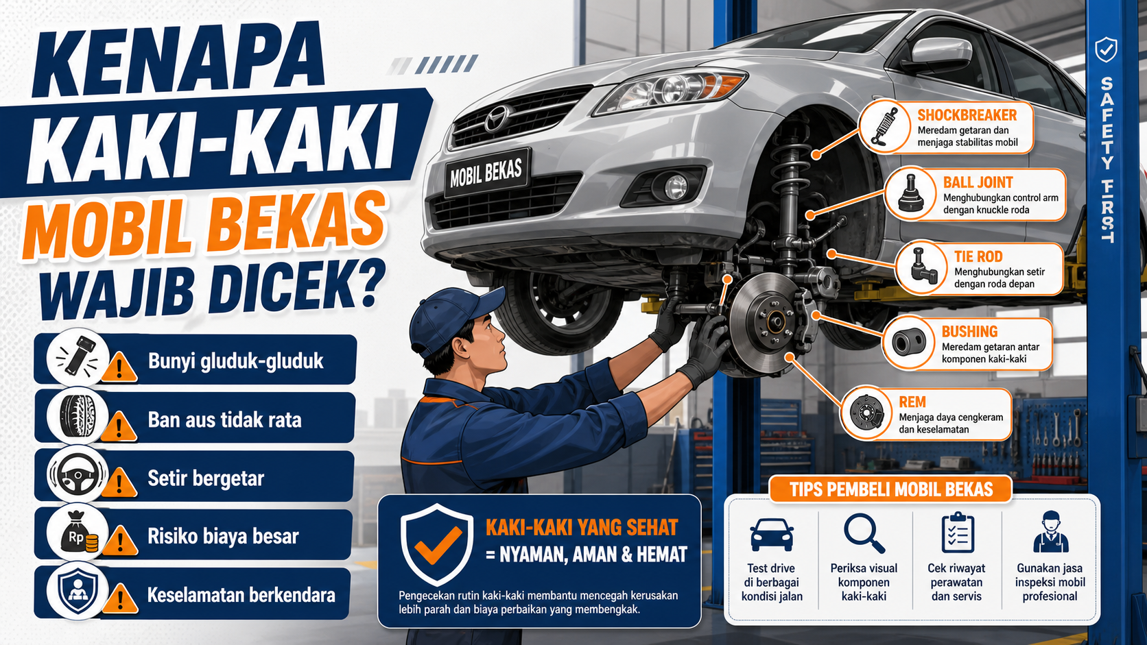 Kenapa Kaki-Kaki Mobil Bekas Wajib Dicek? - otomotifnet