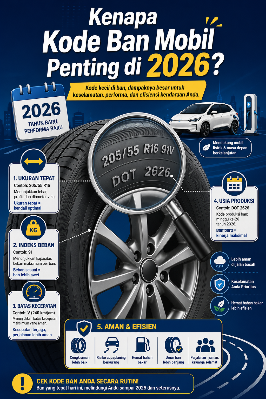 Kenapa Kode Ban Mobil Penting di 2026? - otomotifnet