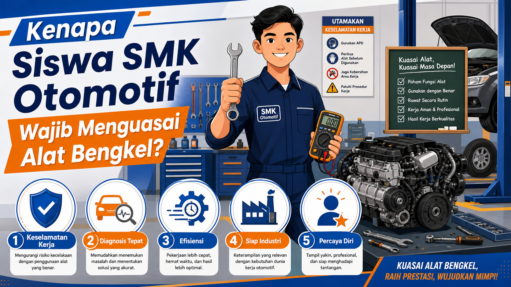 Kenapa Siswa SMK Otomotif Wajib Menguasai Alat Bengkel? - smk
