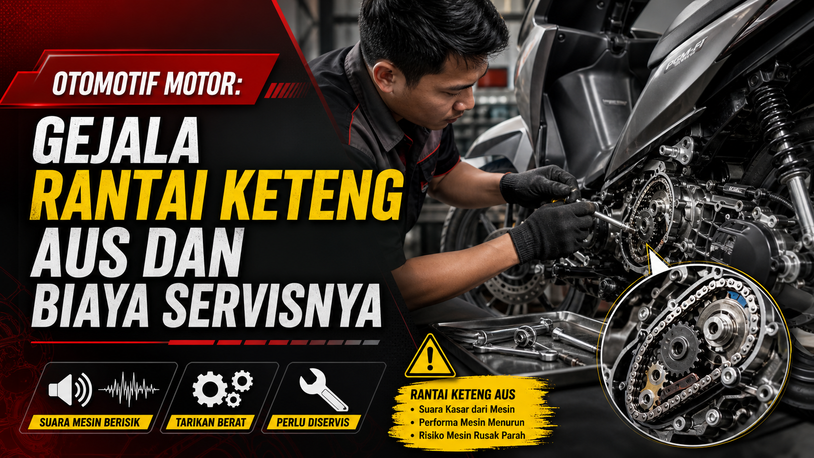 keteng - Otomotif Motor: Gejala Rantai Keteng Aus dan Biaya Servisnya