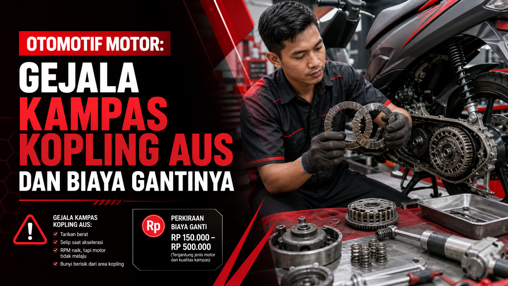 kopling - Otomotif Motor: Gejala Kampas Kopling Aus dan Biaya Gantinya