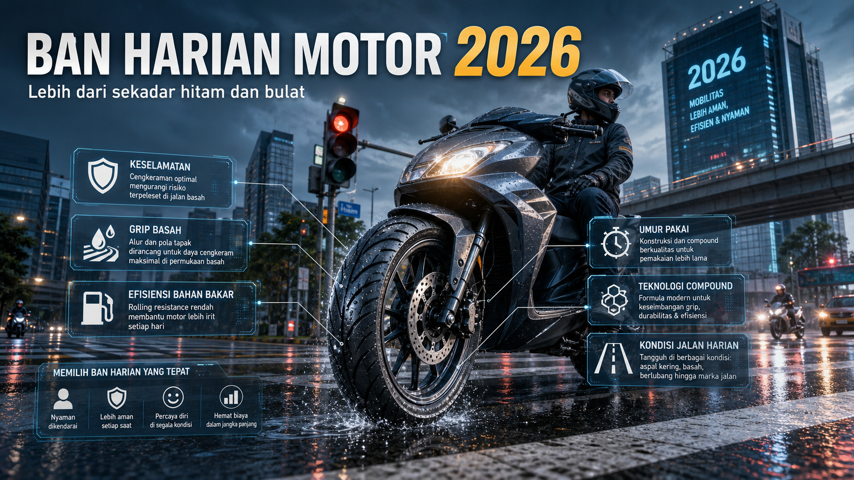 Mengapa Ban Harian Motor Perlu Dipilih Lebih Serius pada 2026? - ban
