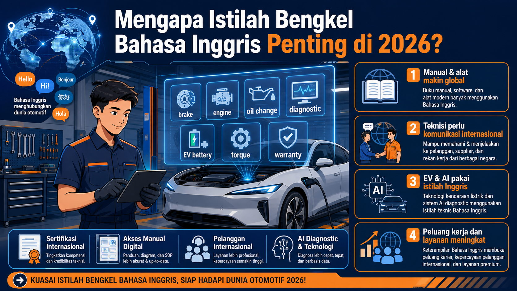 Mengapa Istilah Bengkel Bahasa Inggris Penting di 2026? - otomotif