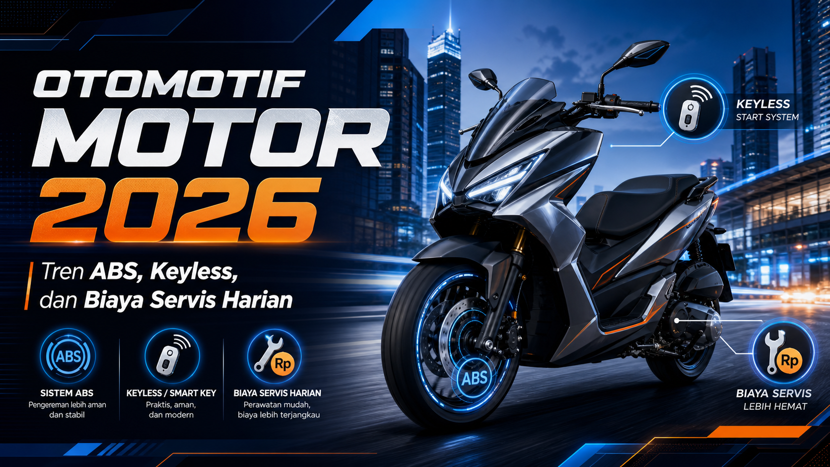 motor - Otomotif Motor 2026: Tren ABS, Keyless, dan Biaya Servis Harian