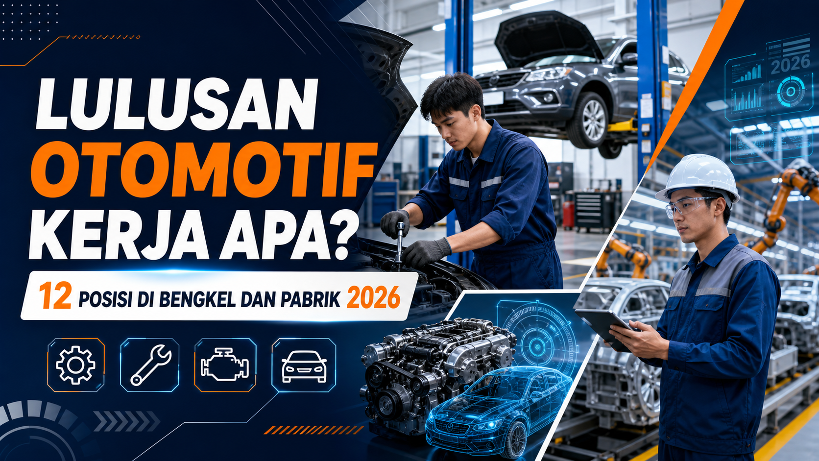 otomotif - Lulusan Otomotif Kerja Apa? 12 Posisi di Bengkel dan Pabrik 2026