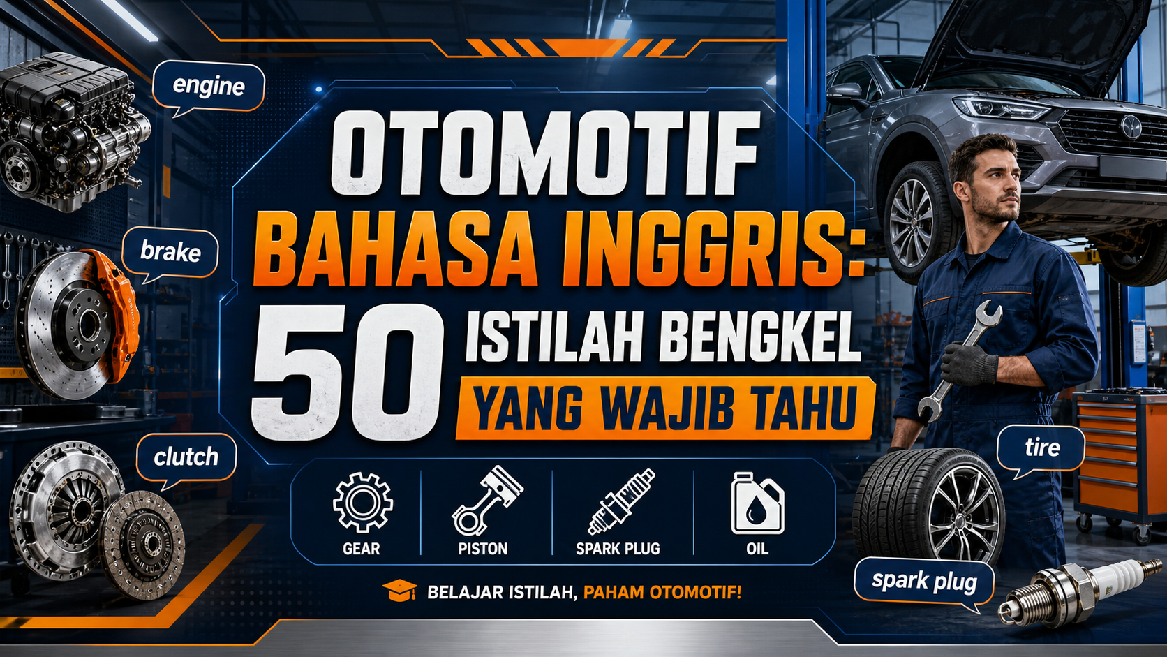 otomotif - Otomotif Bahasa Inggris: 50 Istilah Bengkel yang Wajib Tahu