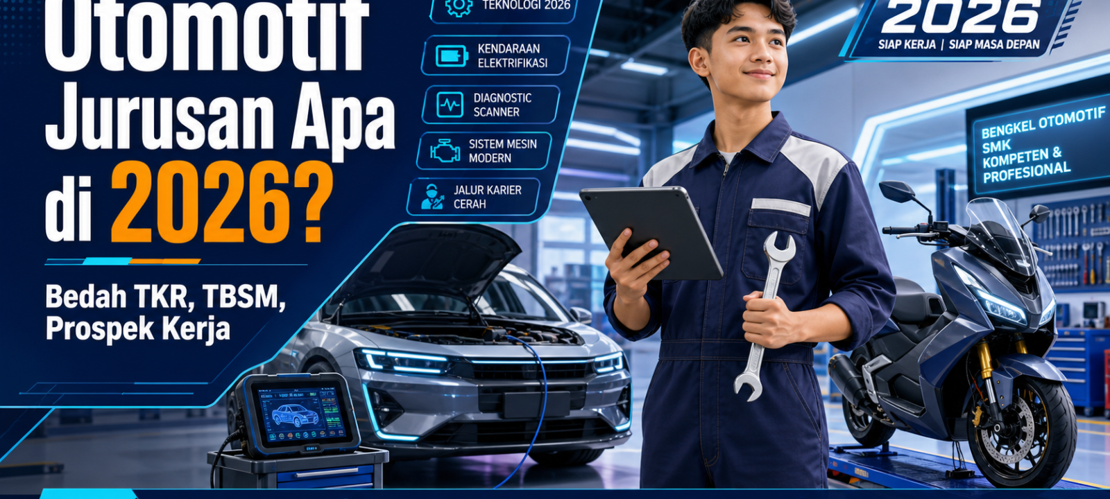 otomotif - Otomotif Jurusan Apa di 2026? Bedah TKR, TBSM, Prospek Kerja