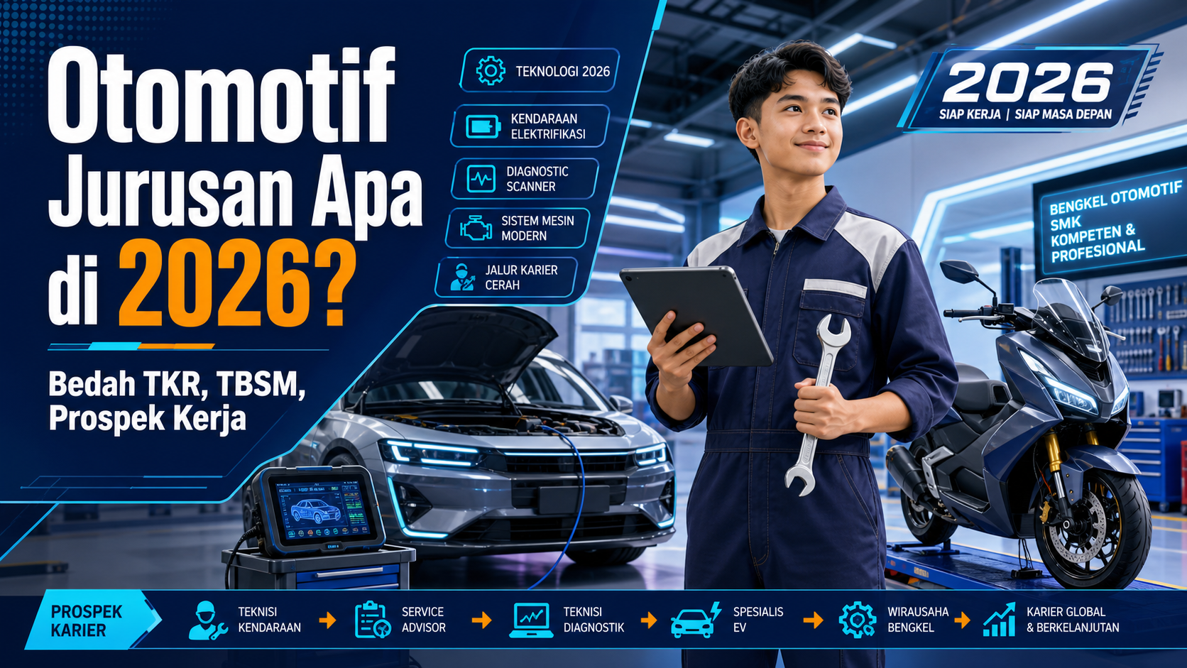 otomotif - Otomotif Jurusan Apa di 2026? Bedah TKR, TBSM, Prospek Kerja