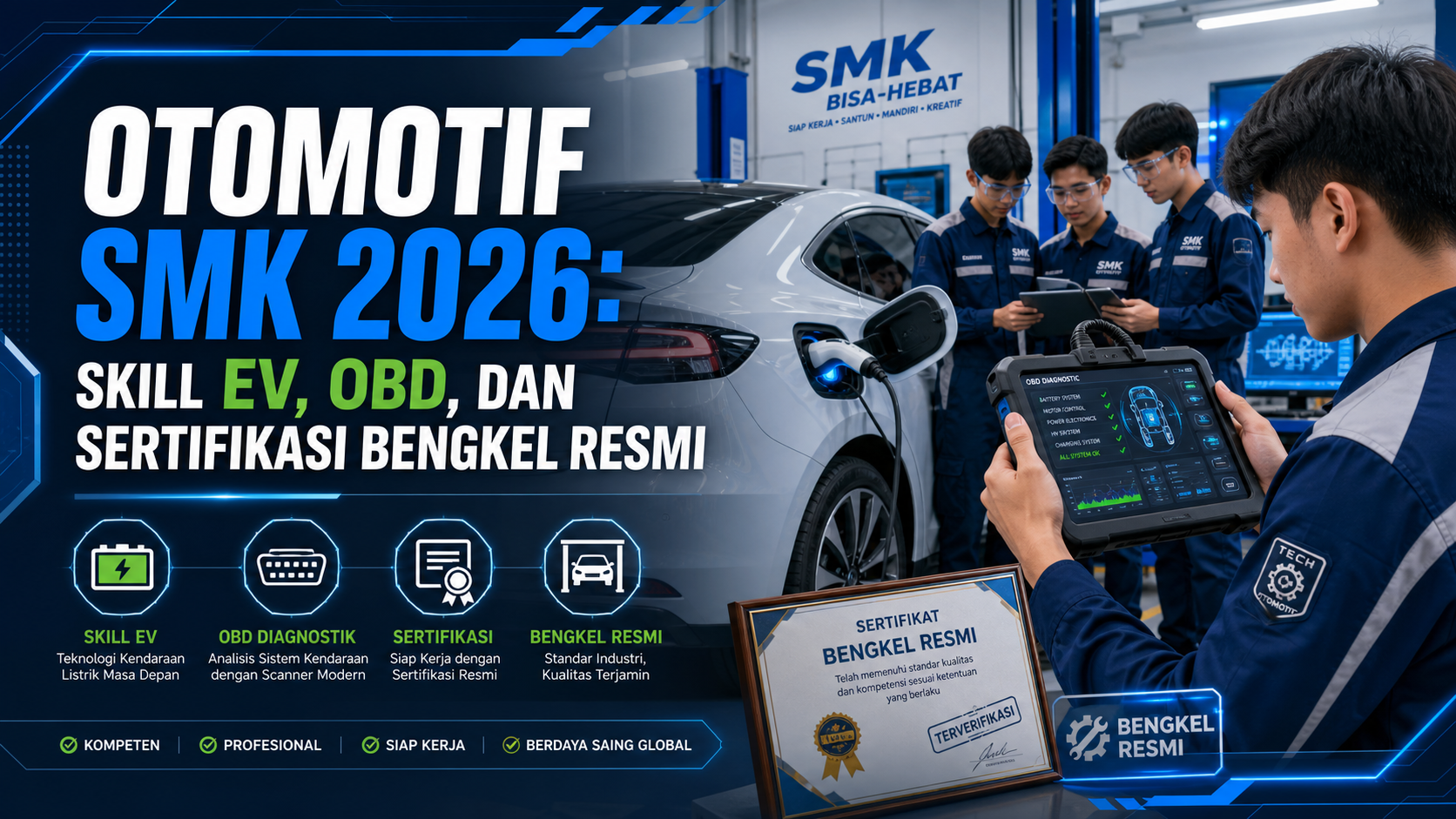 otomotif - Otomotif SMK 2026: Skill EV, OBD, dan Sertifikasi Bengkel Resmi