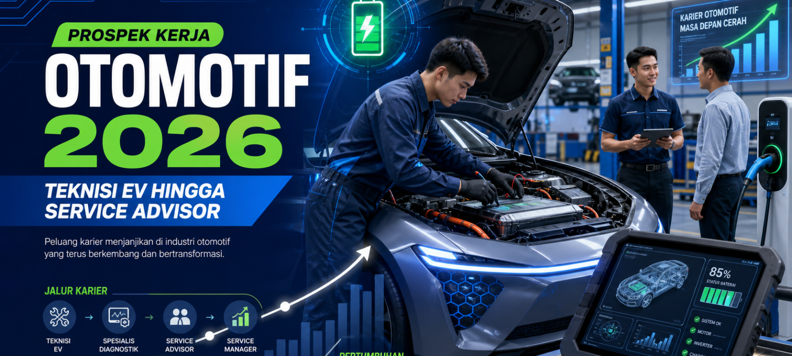 otomotif - Prospek Kerja Otomotif 2026: Teknisi EV hingga Service Advisor