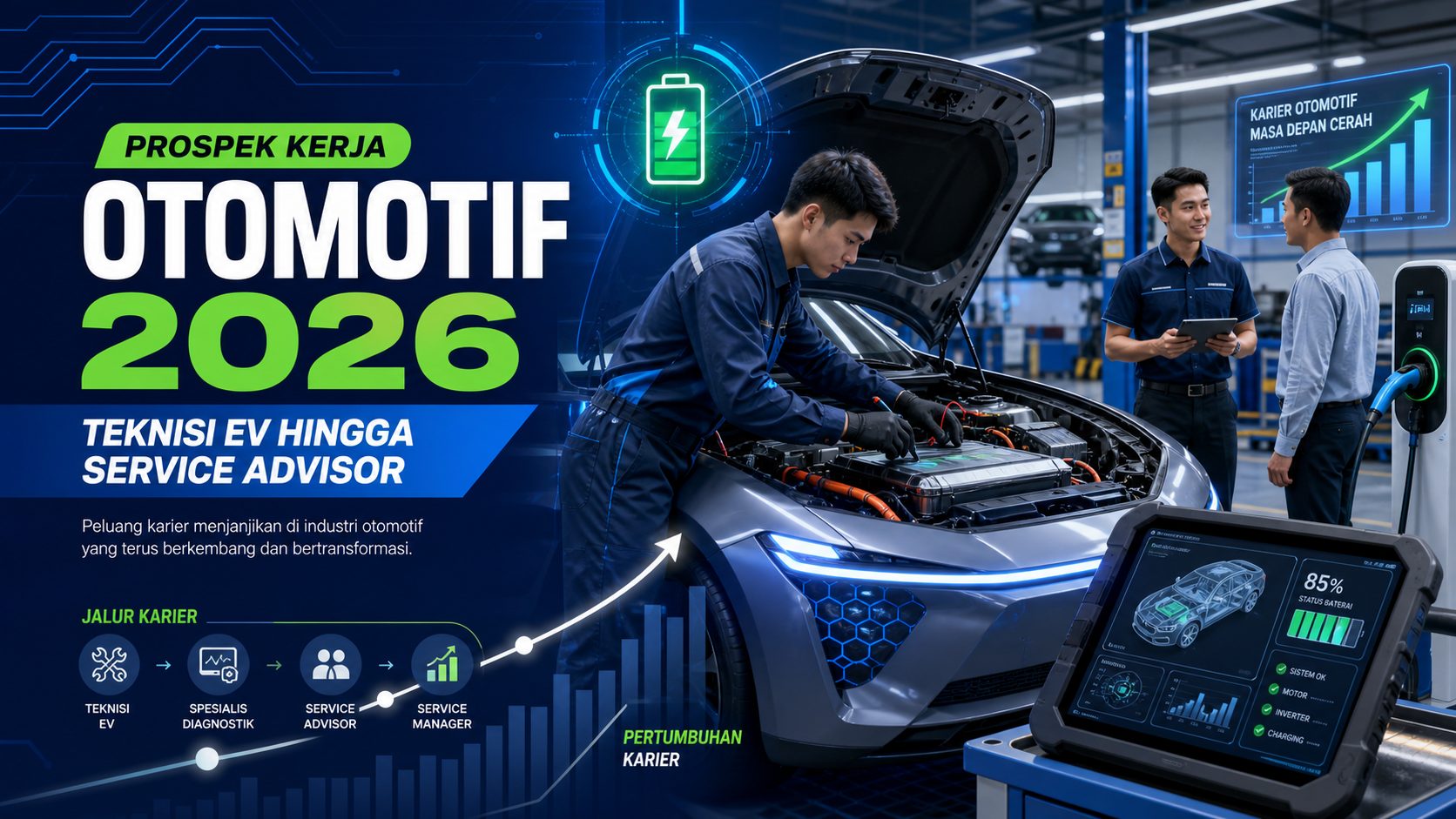 otomotif - Prospek Kerja Otomotif 2026: Teknisi EV hingga Service Advisor