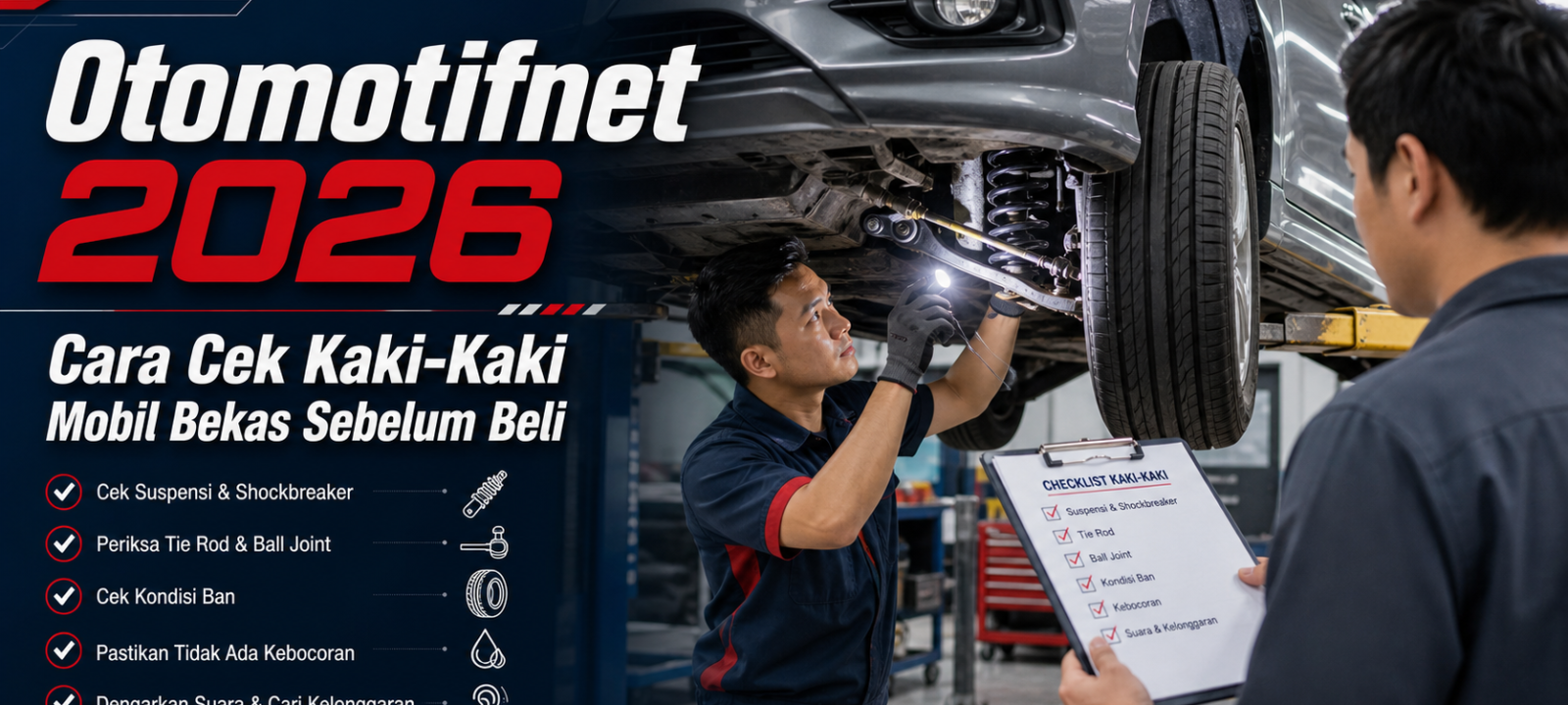 otomotifnet - Otomotifnet 2026: Cara Cek Kaki-Kaki Mobil Bekas Sebelum Beli
