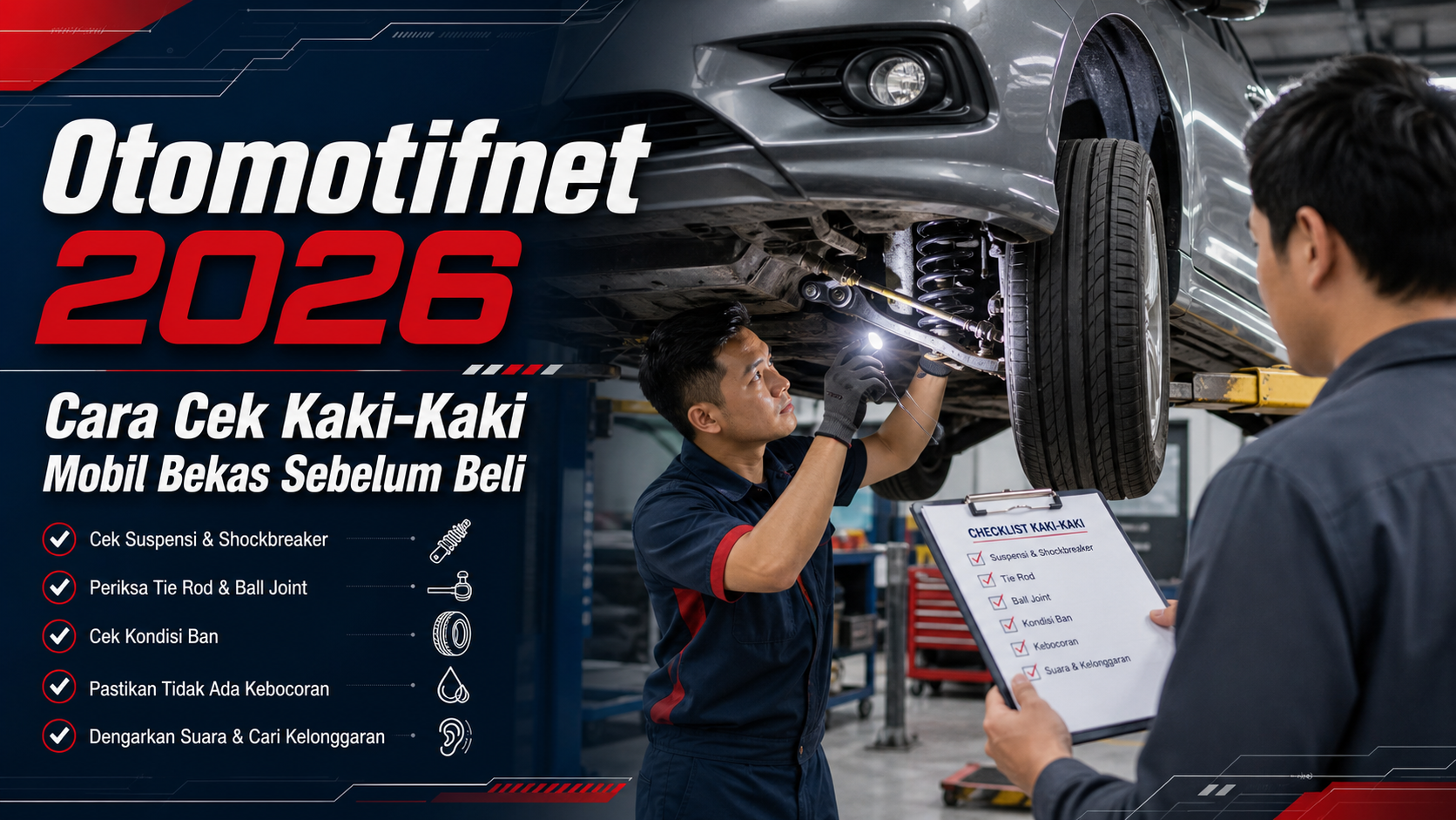 otomotifnet - Otomotifnet 2026: Cara Cek Kaki-Kaki Mobil Bekas Sebelum Beli
