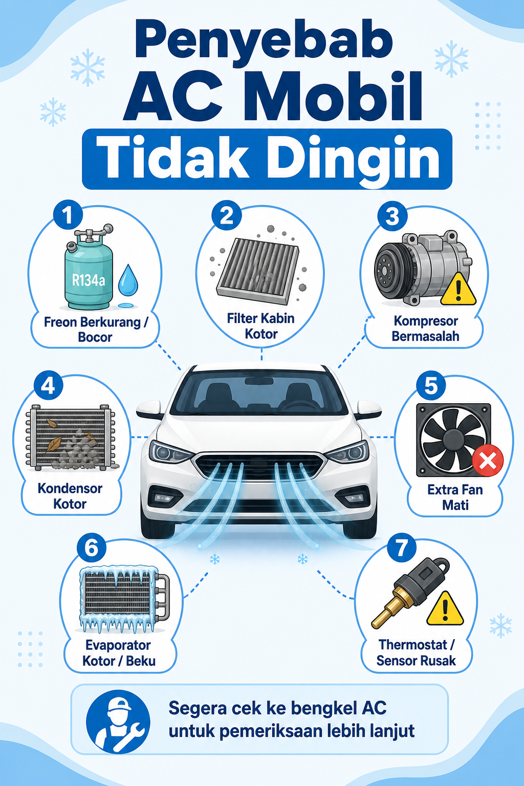 Penyebab AC Mobil Tidak Dingin - ac