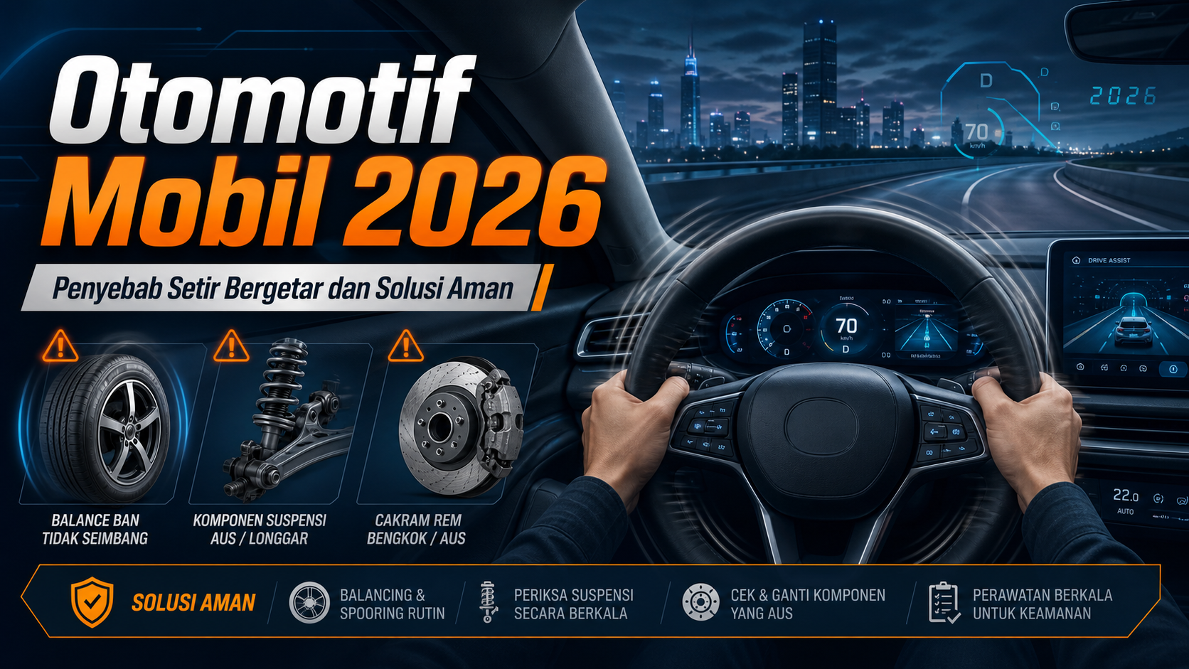 setir - Otomotif Mobil 2026: Penyebab Setir Bergetar dan Solusi Aman
