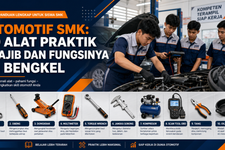 smk - Otomotif SMK: 10 Alat Praktik Wajib dan Fungsinya di Bengkel