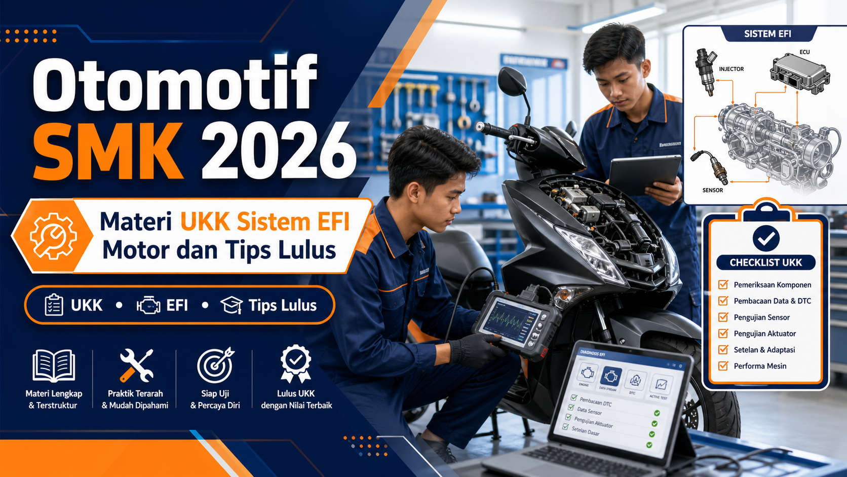 smk - Otomotif SMK 2026: Materi UKK Sistem EFI Motor dan Tips Lulus