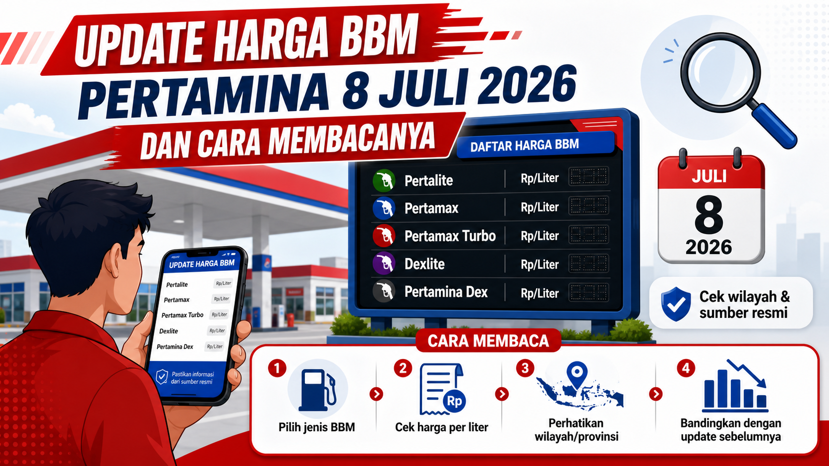 Update Harga BBM Pertamina 8 Juli 2026 dan Cara Membacanya - pertamina