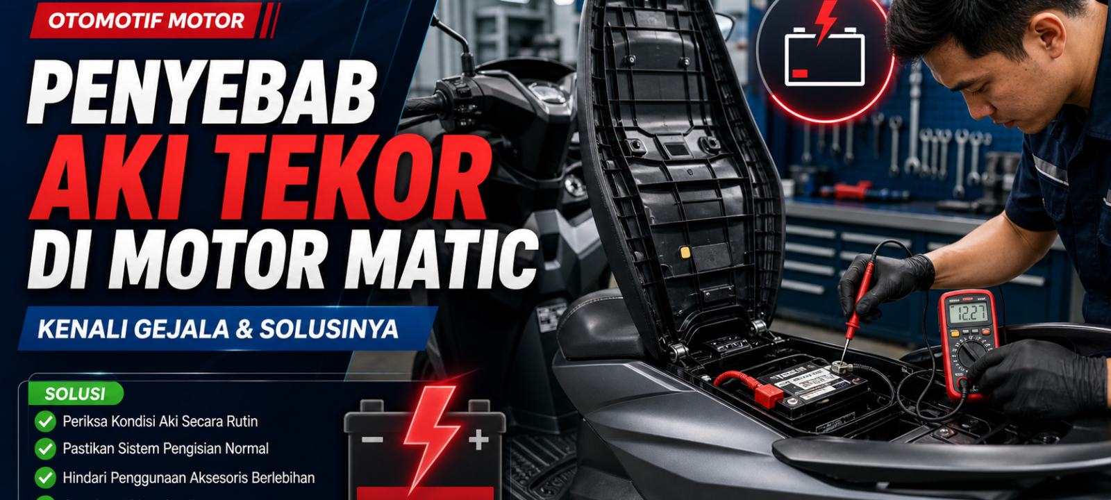 aki - Otomotif Motor: Penyebab Aki Tekor di Motor Matic dan Solusinya