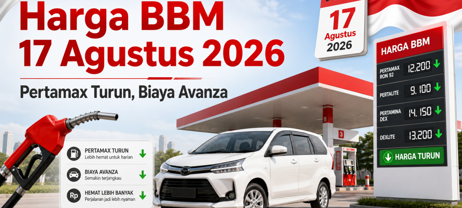bbm - Harga BBM 17 Agustus 2026: Pertamax Turun, Biaya Avanza
