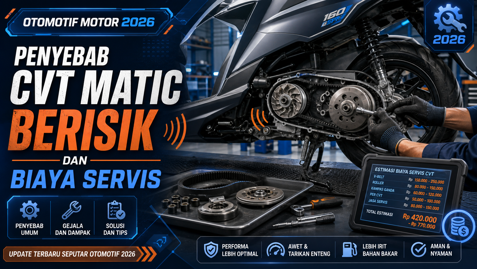 cvt - Otomotif Motor 2026: Penyebab CVT Matic Berisik dan Biaya Servis
