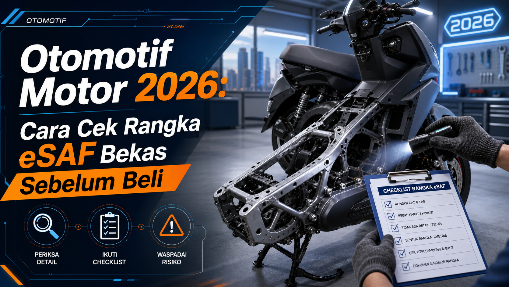 esaf - Otomotif Motor 2026: Cara Cek Rangka eSAF Bekas Sebelum Beli