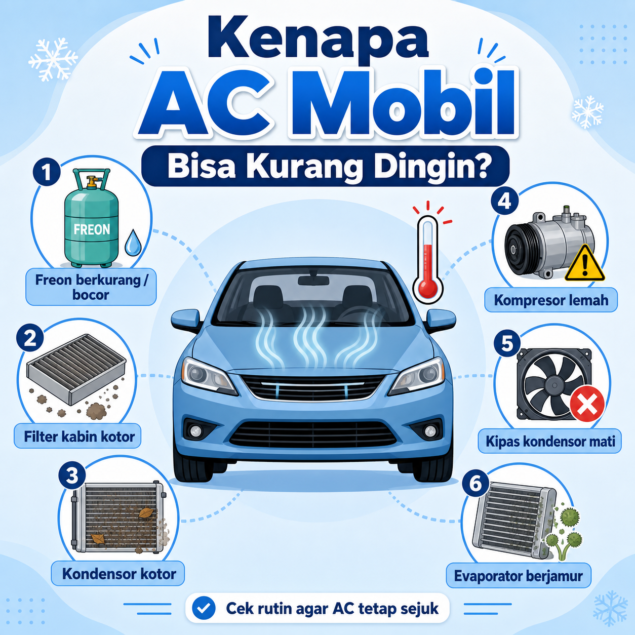 Kenapa AC Mobil Bisa Kurang Dingin? - ac